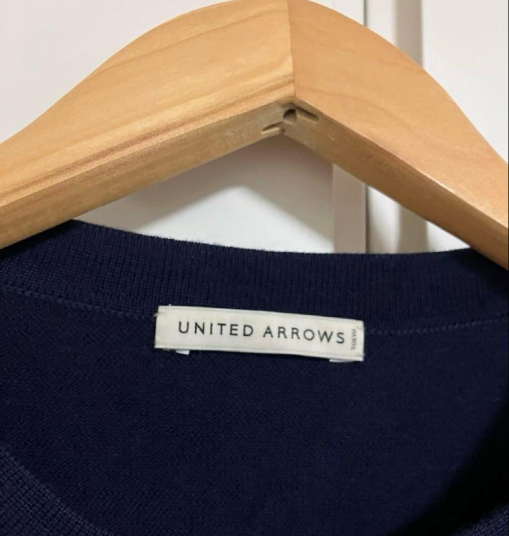 UNITED ARROWSユナイテッドアローズの長袖ニットセーター　送料無料　紺 — image 3