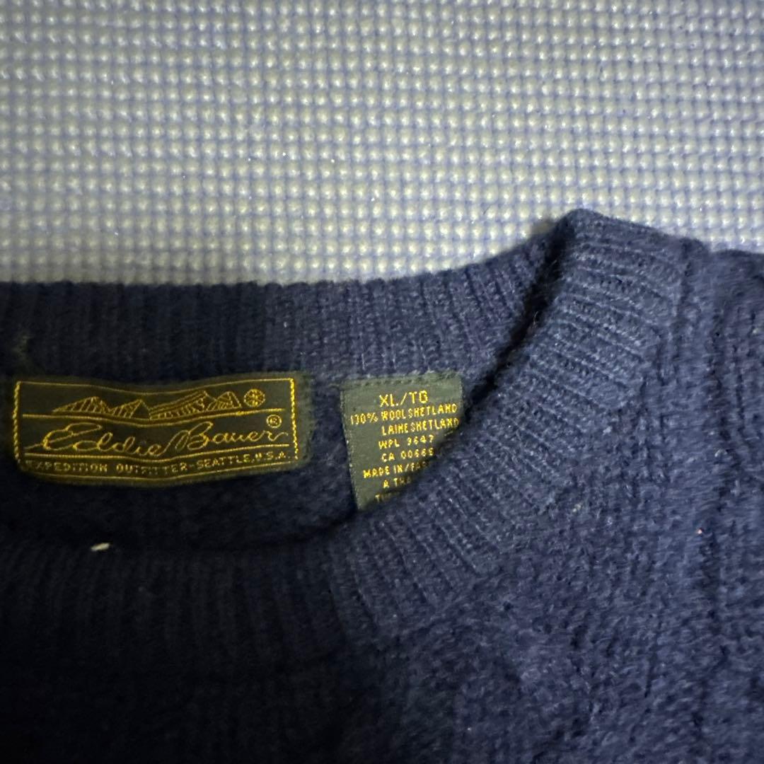 Eddie Bauer 90年代ウール　ケーブルニット — image 3