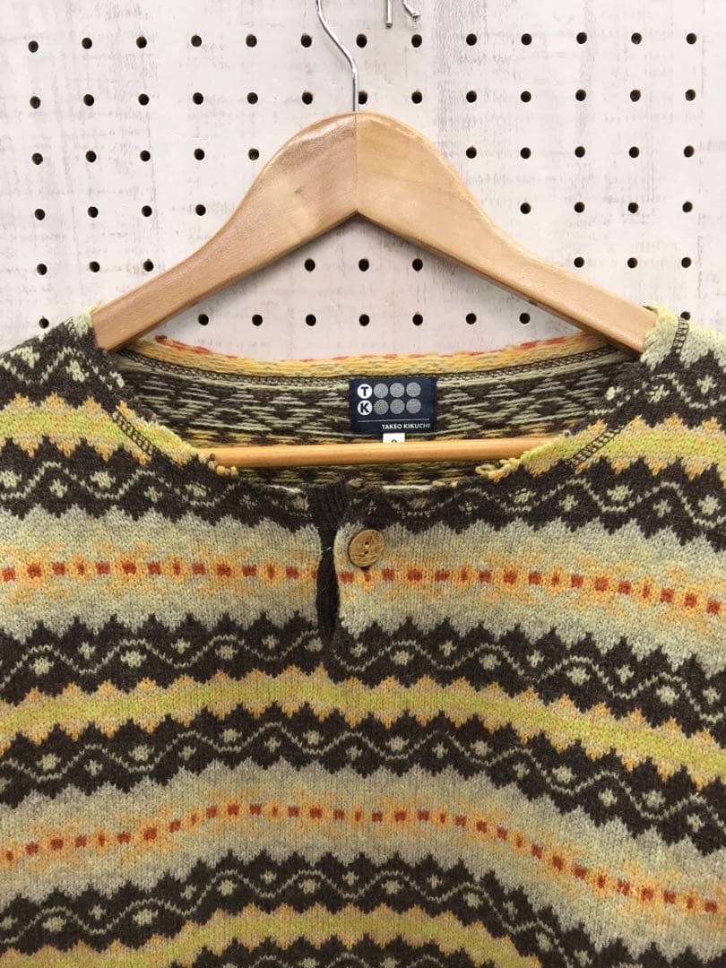 00’s 古着 TAKEO KIKUCHI エスニック柄 ニット セーター — image 3
