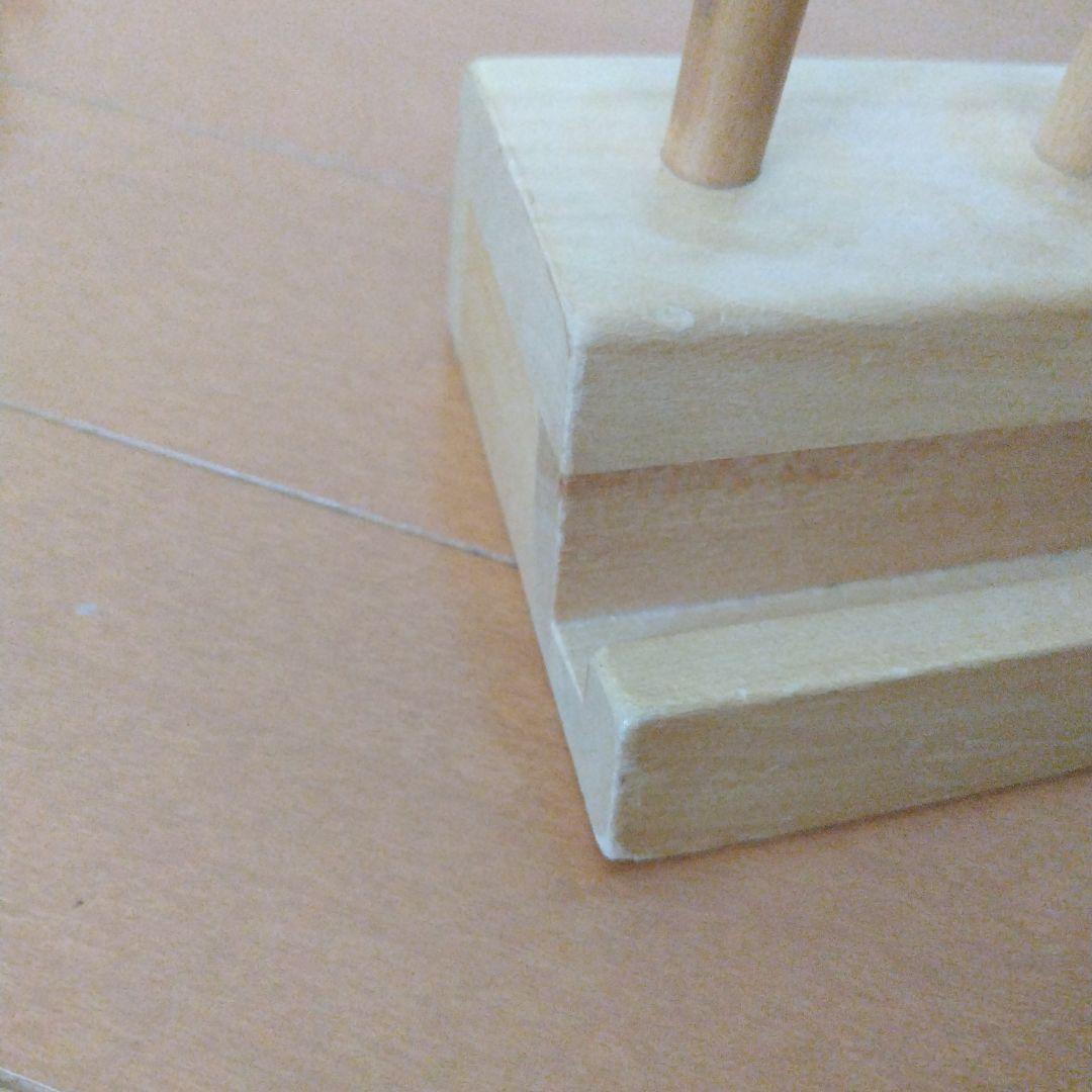 木製 知育玩具 リングタワー 5連 モンテッソーリ — image 4
