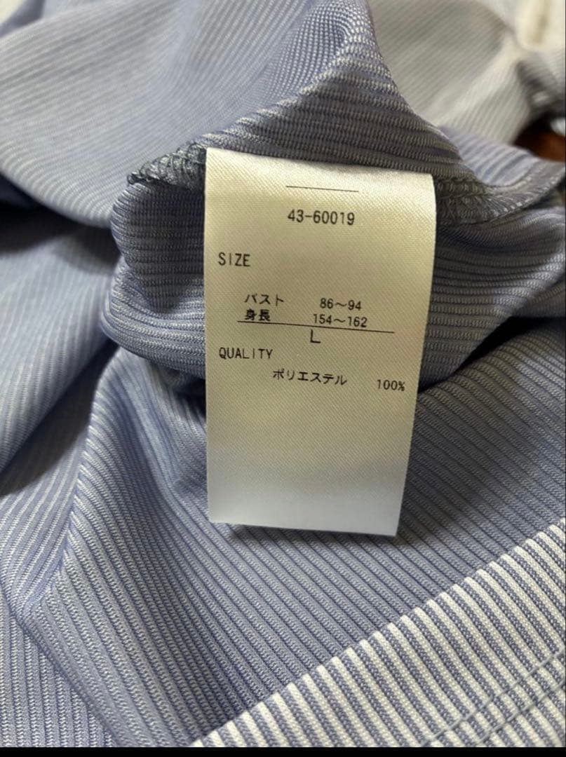新品未使用⭐️半袖 ブラウス ストライプ Lサイズ — image 2