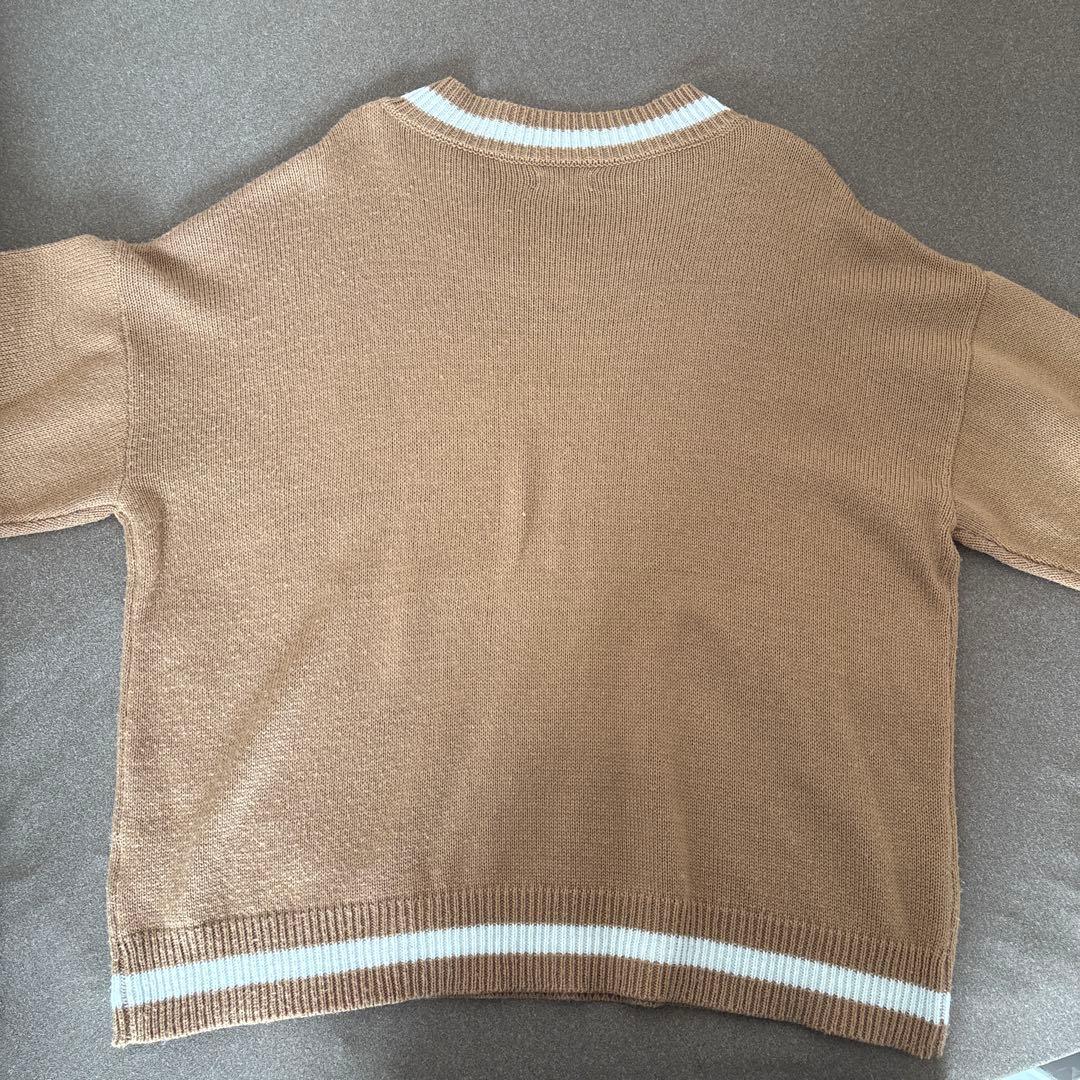 KANGOL ブラウン Vネック ニット — image 4