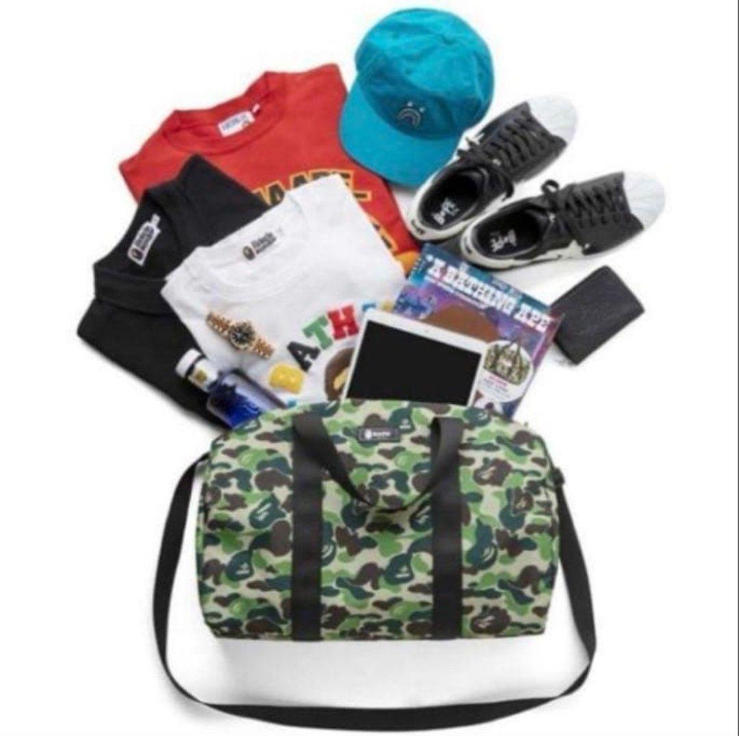 BAPE 付録 A BATHING APE ボストンバッグ ショルダーバッグ 緑 — image 3