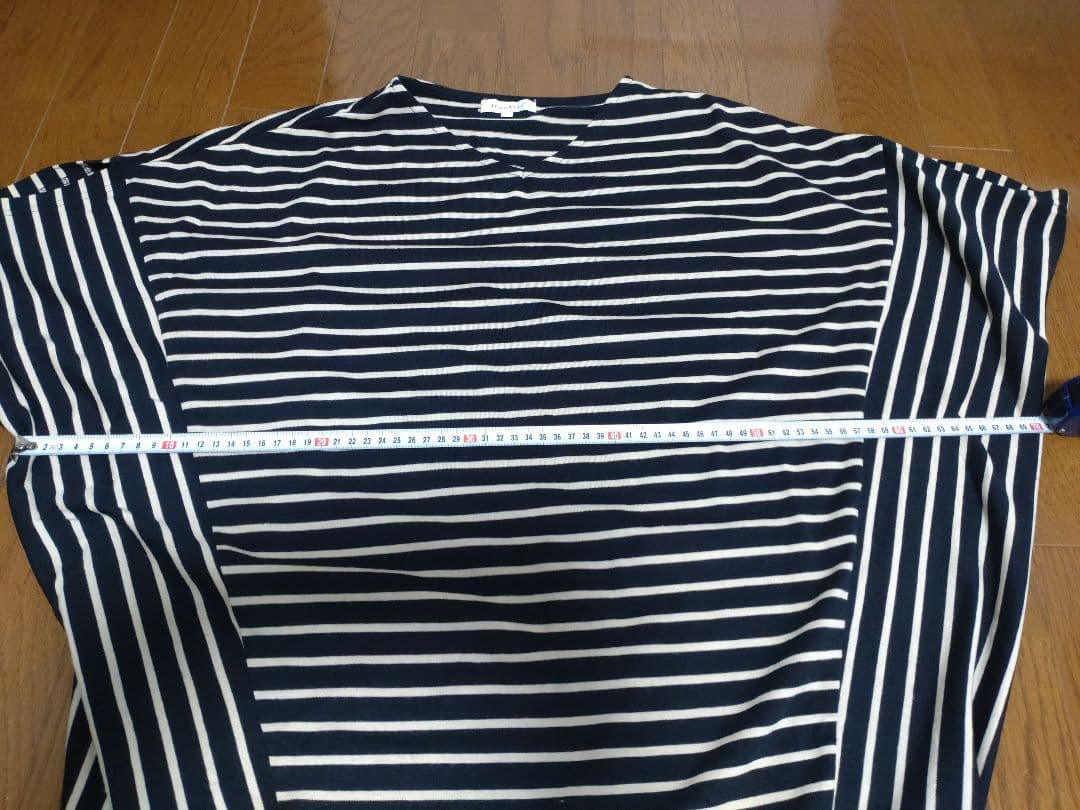 3can4on ボーダー柄 半袖カットソー Vネック　Mサイズ — image 5