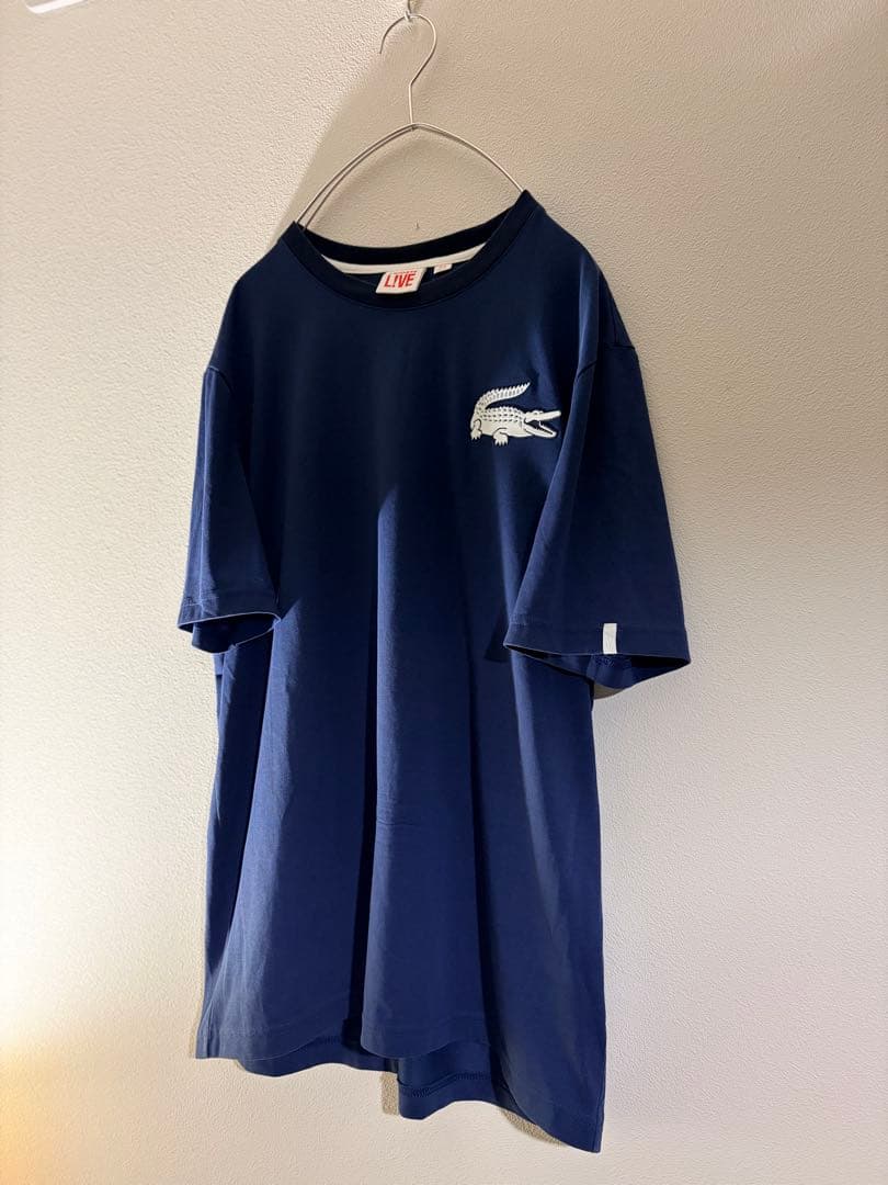 LACOSTE L!VE Tシャツ ネイビー FR6 US XL ビッグワニ — image 2