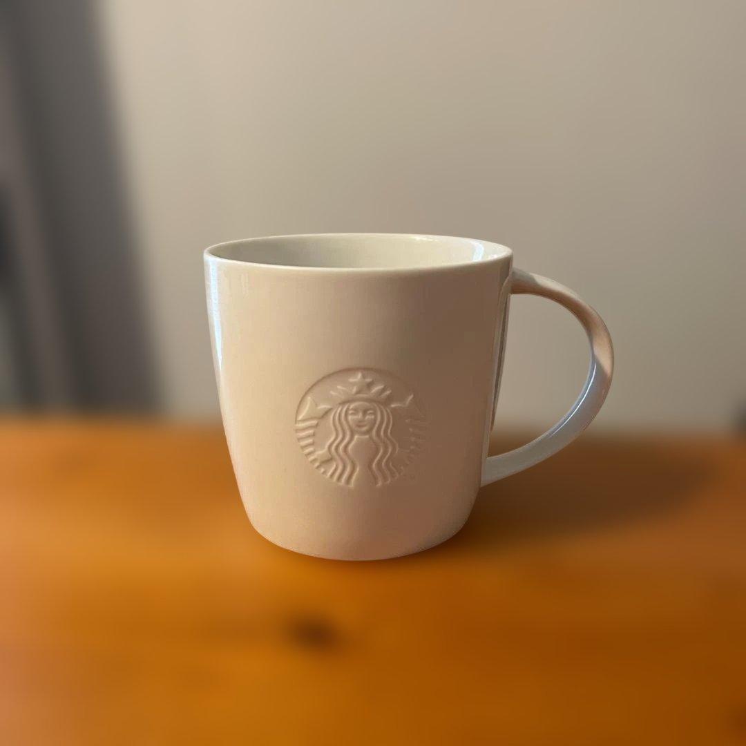 Starbucks マグカップ ホワイト ロゴ エンボス — image 2