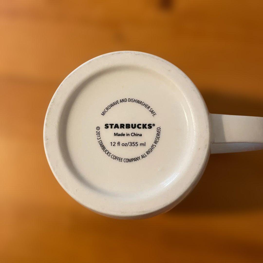 Starbucks マグカップ ホワイト ロゴ エンボス — image 5