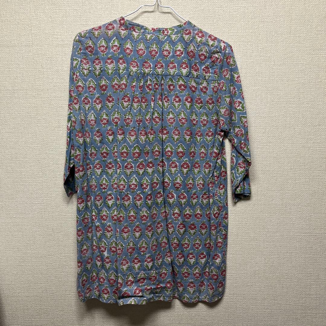 BAMBOO HOUSE 五分袖 花柄 シャツ ブラウス ML レディース — image 4