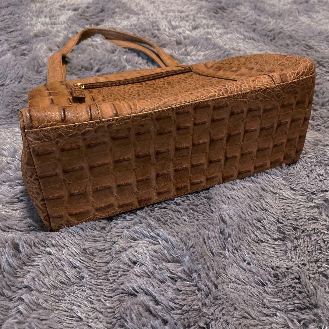 【Speranza】ハンドバッグ クロコダイル型押し ブラウン — image 3