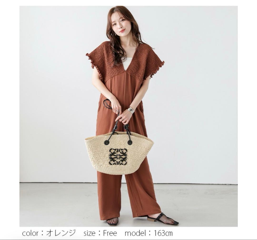 La-gemme サロペット オールインワン オレンジ — image 3