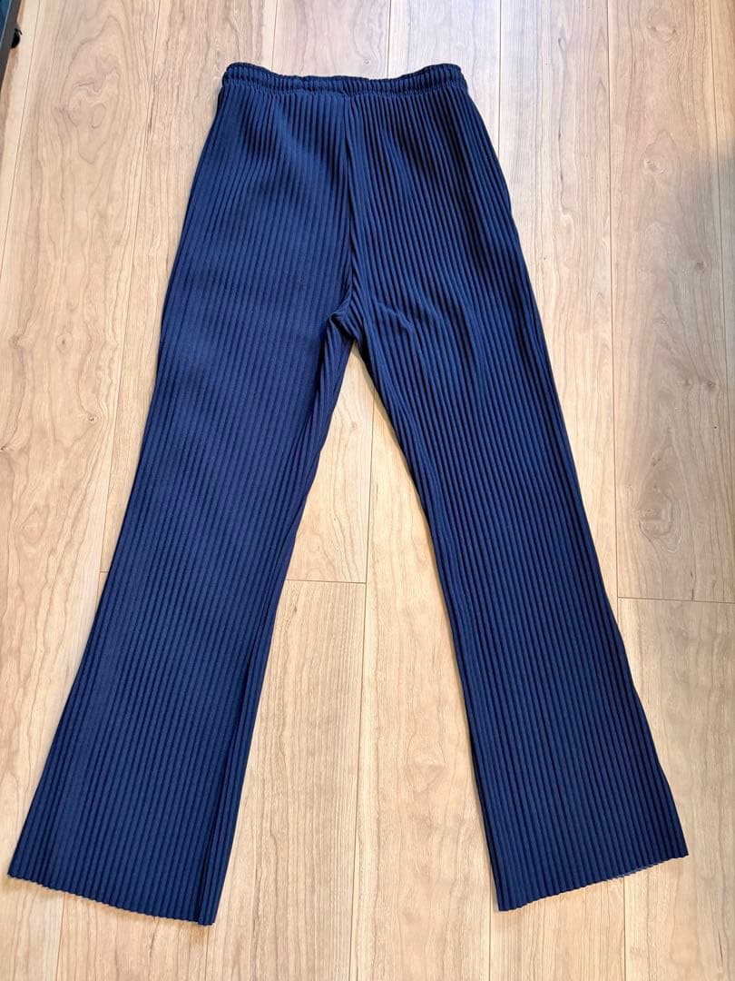 【美品】coca ジョーゼットリブパンツ　ネイビー　Mサイズ — image 5