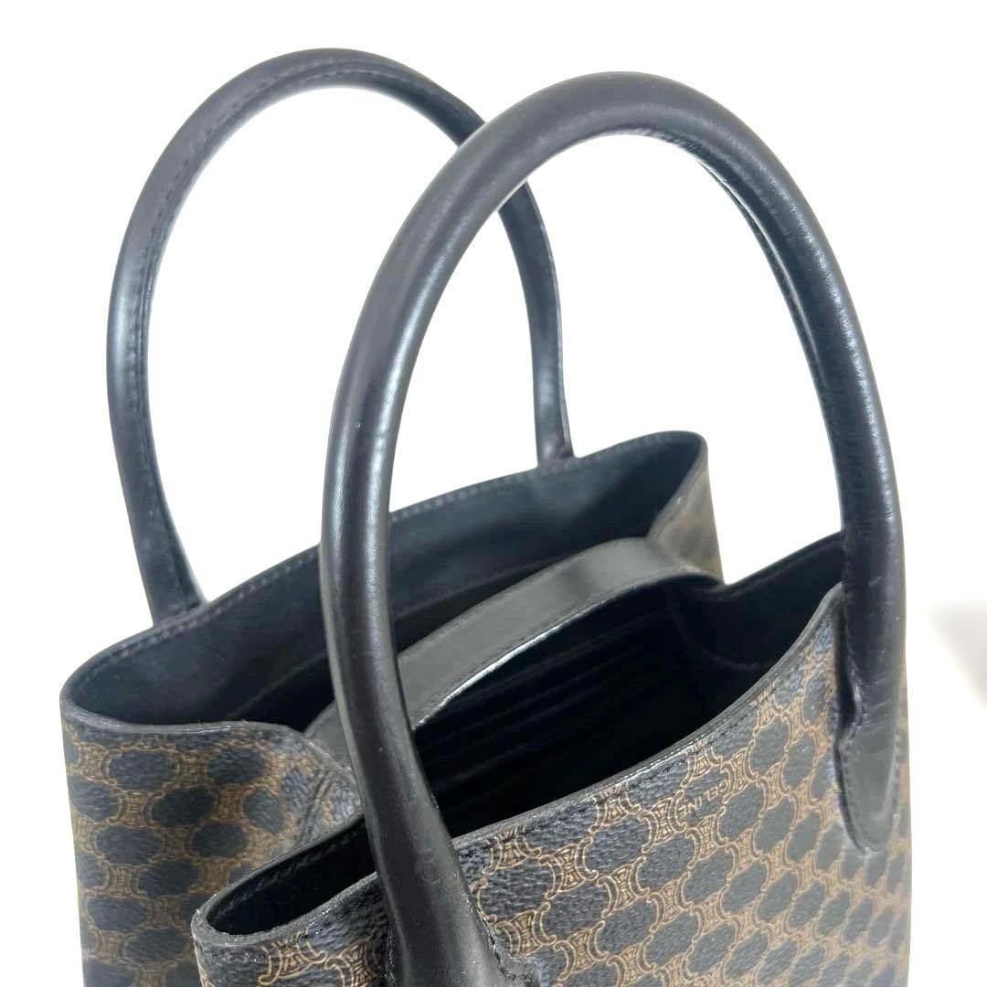 CELINE 黒マカダム柄 ハンドバッグ バケツ型　レザー ブラック　トリオンフ — image 5