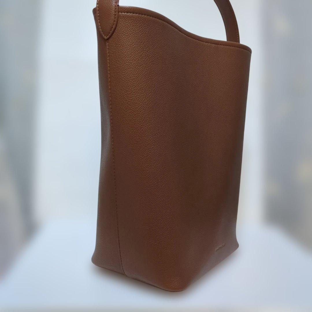 【未使用に近い】quaranciel ワンハンドルバケツトートバッグ　ブラウン — image 4