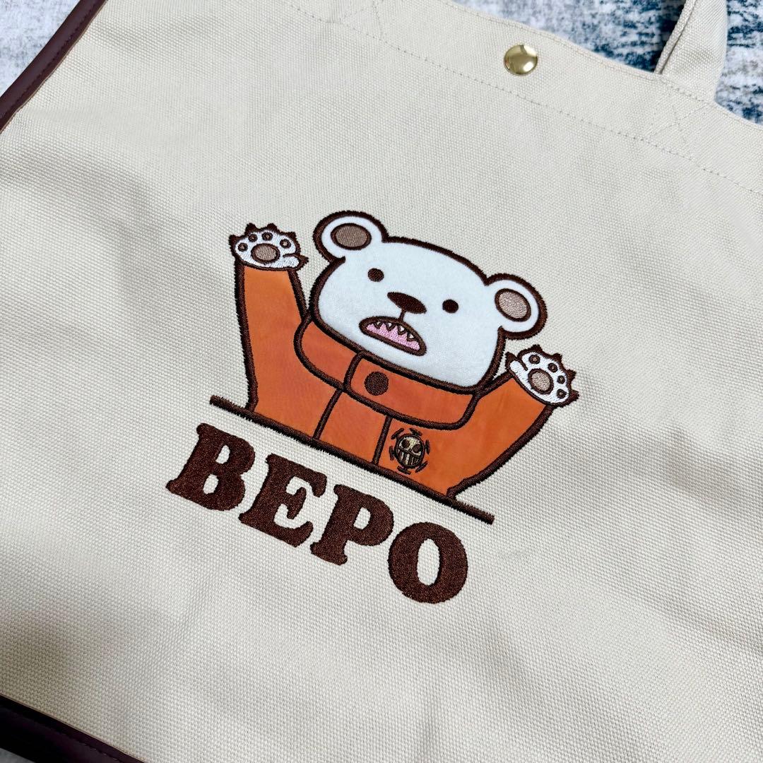 美品★ONE PIECE ワンピース BEPO キャンバストートバッグ 原宿限定 — image 4
