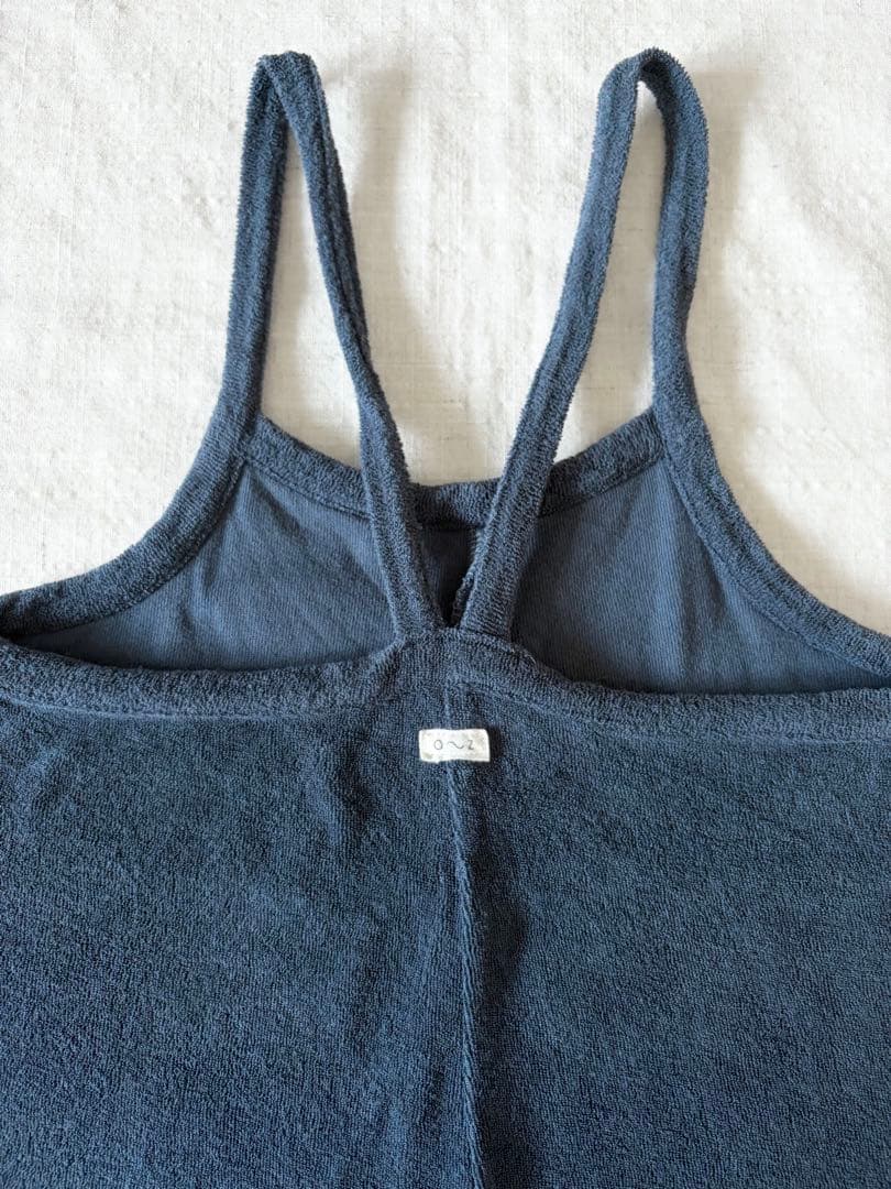 organic zoo NAVY TERRY CROPPED DUNGAREES — image 4