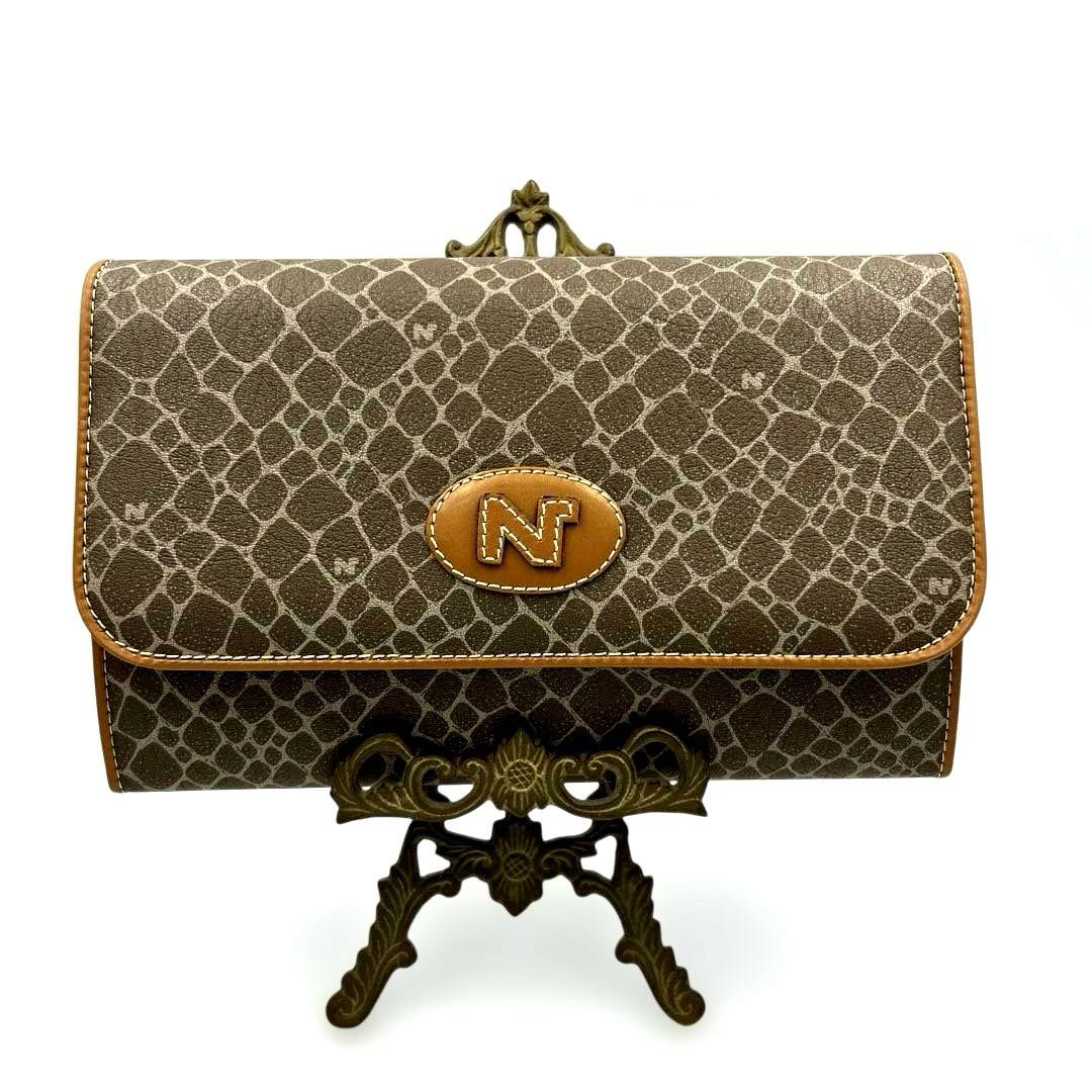 【超美品】ニナリッチ クラッチバッグ ジラフ柄 NINA RICCI — image 2