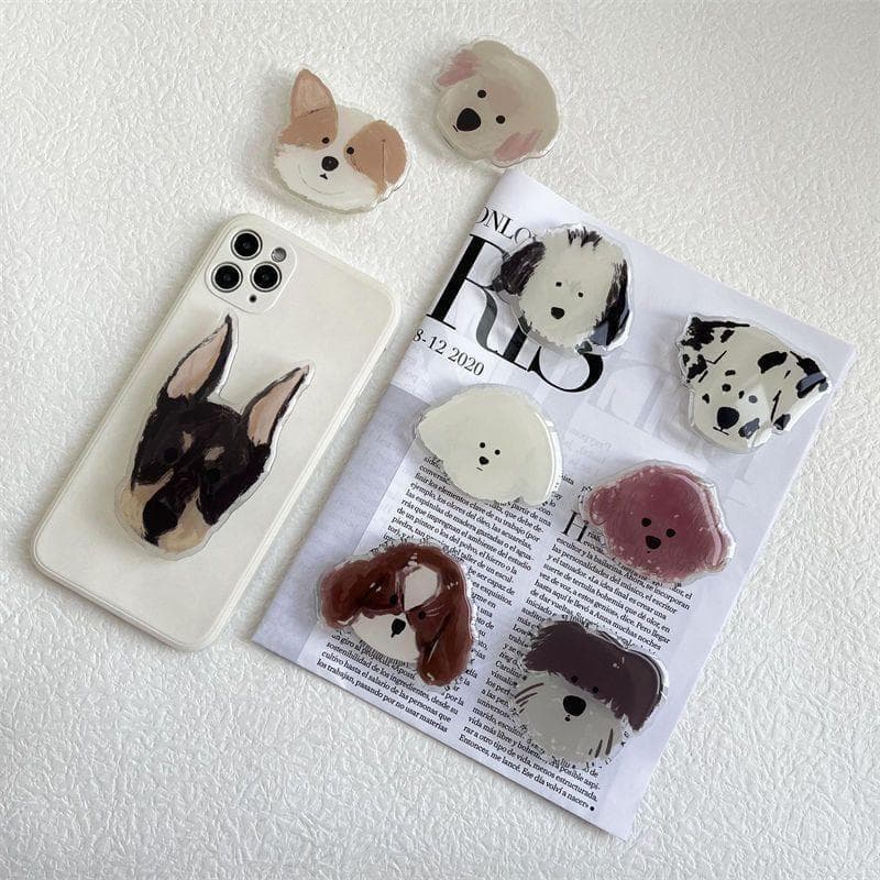 犬型 スマホグリップ 可愛い 犬 いぬ シープドッグ NE0116 — image 2