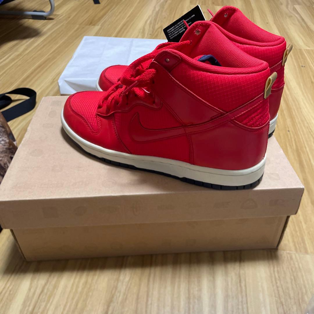 未使用NIKE Dunk High レッド スニーカー — image 2