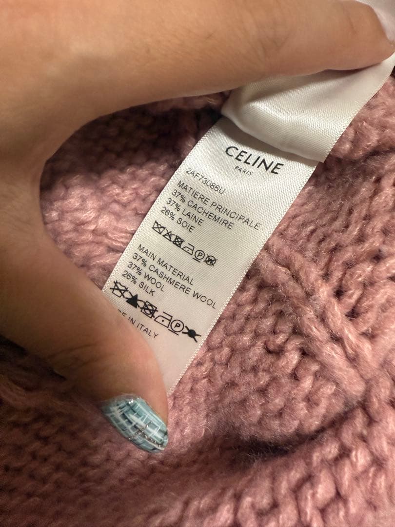 CELINE セリーヌ ケーブル ニット 厚手 カシミヤ — image 5