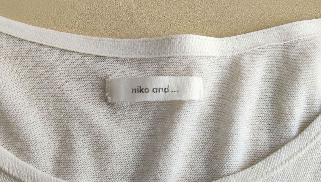 nico and… ボーダー柄 半袖カットソー ホワイト×ブルー — image 4