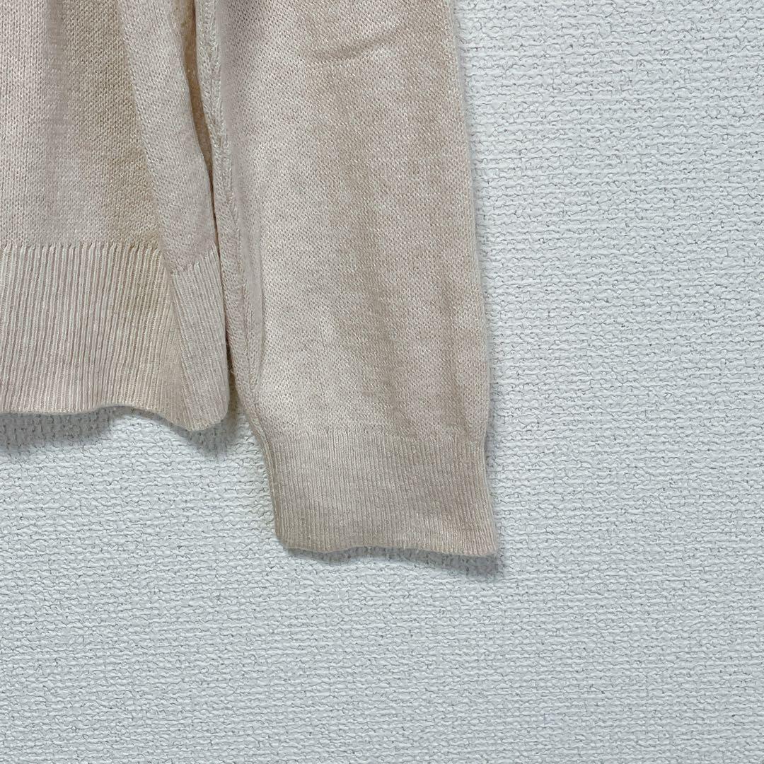 バナナリパブリック メンズ ニット 長袖 Vネック アイボリー M — image 5