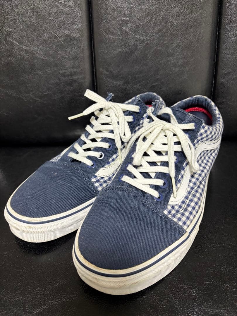 VANS Old Skool ネイビー ギンガムチェック スニーカー — image 2