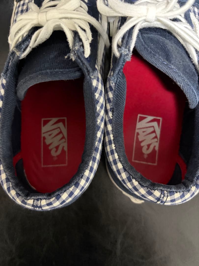 VANS Old Skool ネイビー ギンガムチェック スニーカー — image 3