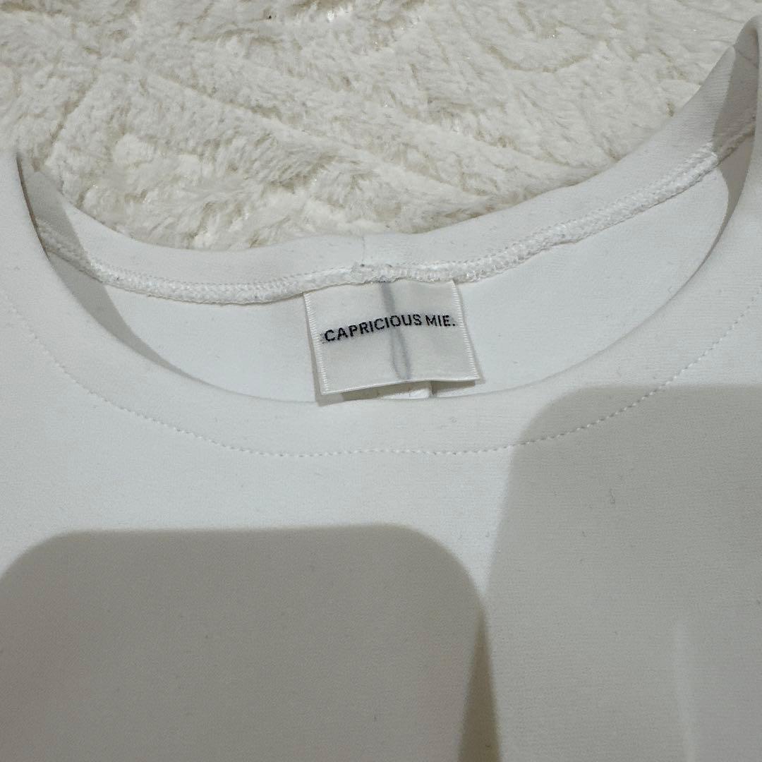 Capriciousmie. カプリシャスミー 白　八分袖トップス — image 4