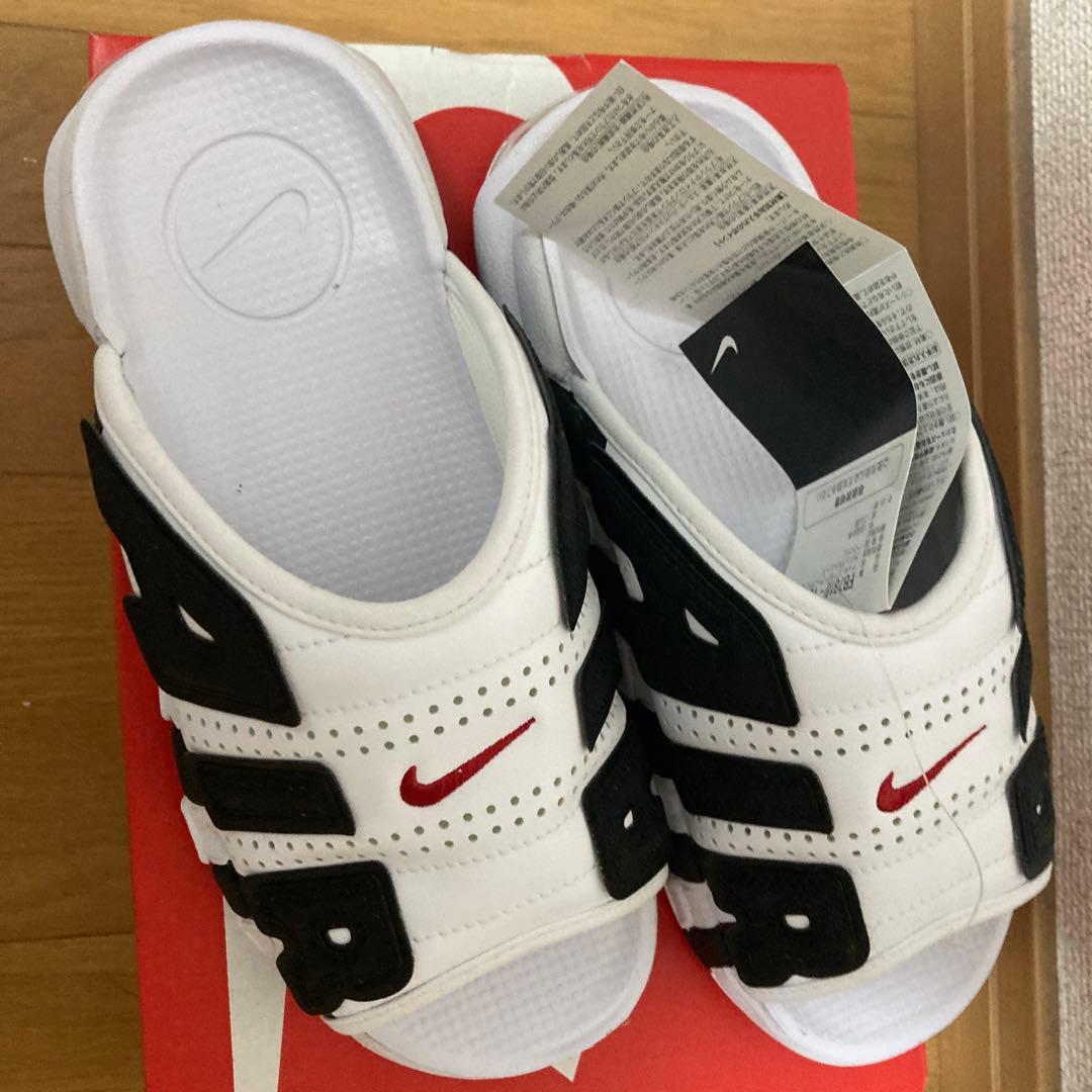 NIKE AIR MORE UPTEMPO SLIDE ホワイト ブラック — image 2