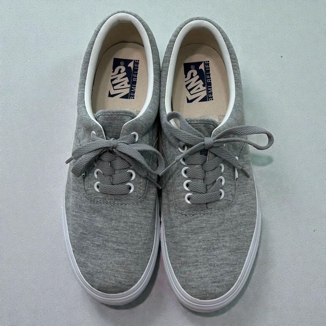 希少 レミレリーフ 別注 VANS エラ 28cm グレー 手描きロゴ — image 2