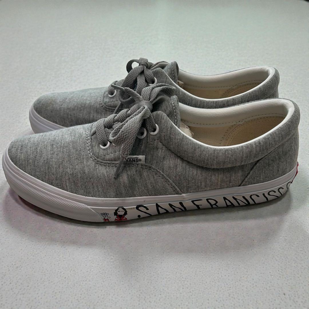 希少 レミレリーフ 別注 VANS エラ 28cm グレー 手描きロゴ — image 3