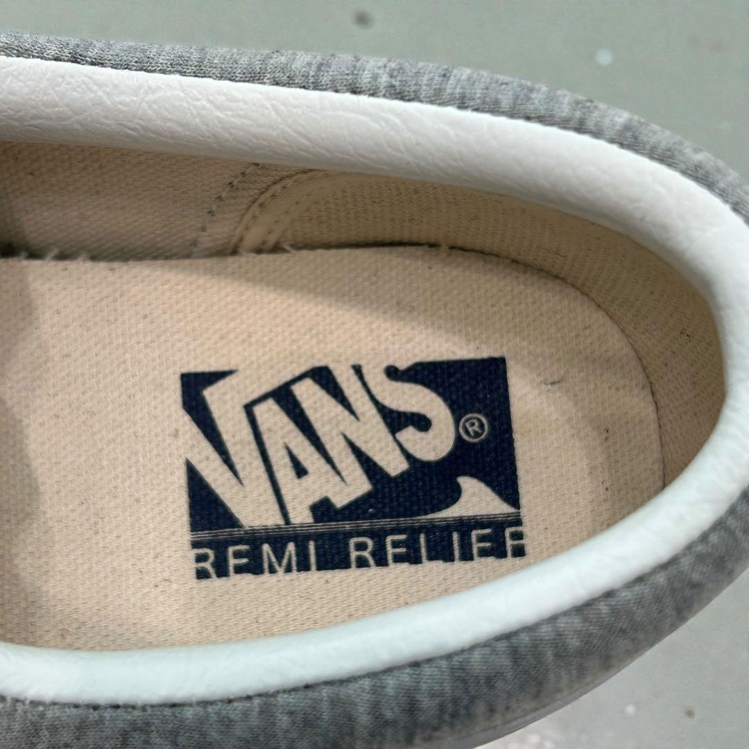 希少 レミレリーフ 別注 VANS エラ 28cm グレー 手描きロゴ — image 5