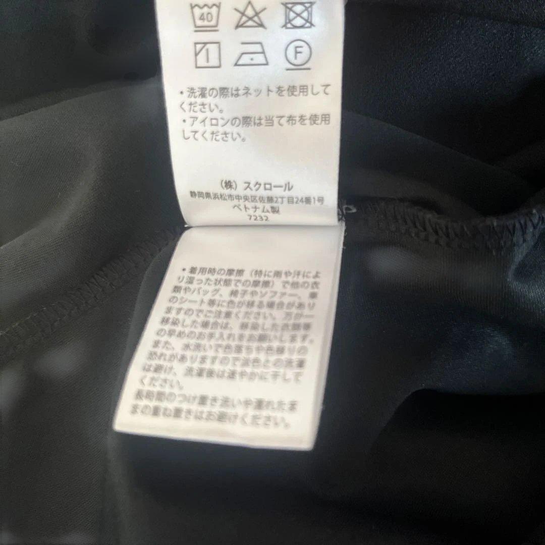 ブラック 五分袖 ティアードワンピース — image 5