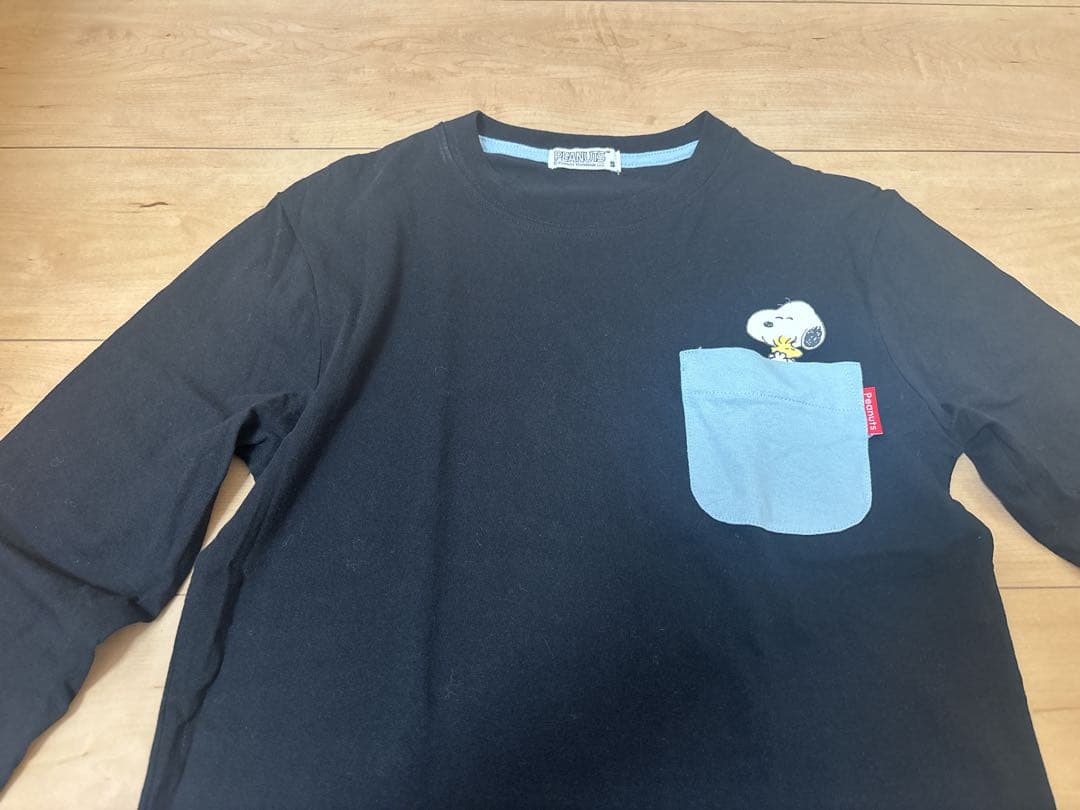 【新品未着用】PEANUTS スヌーピー 長袖Tシャツ 黒 — image 2