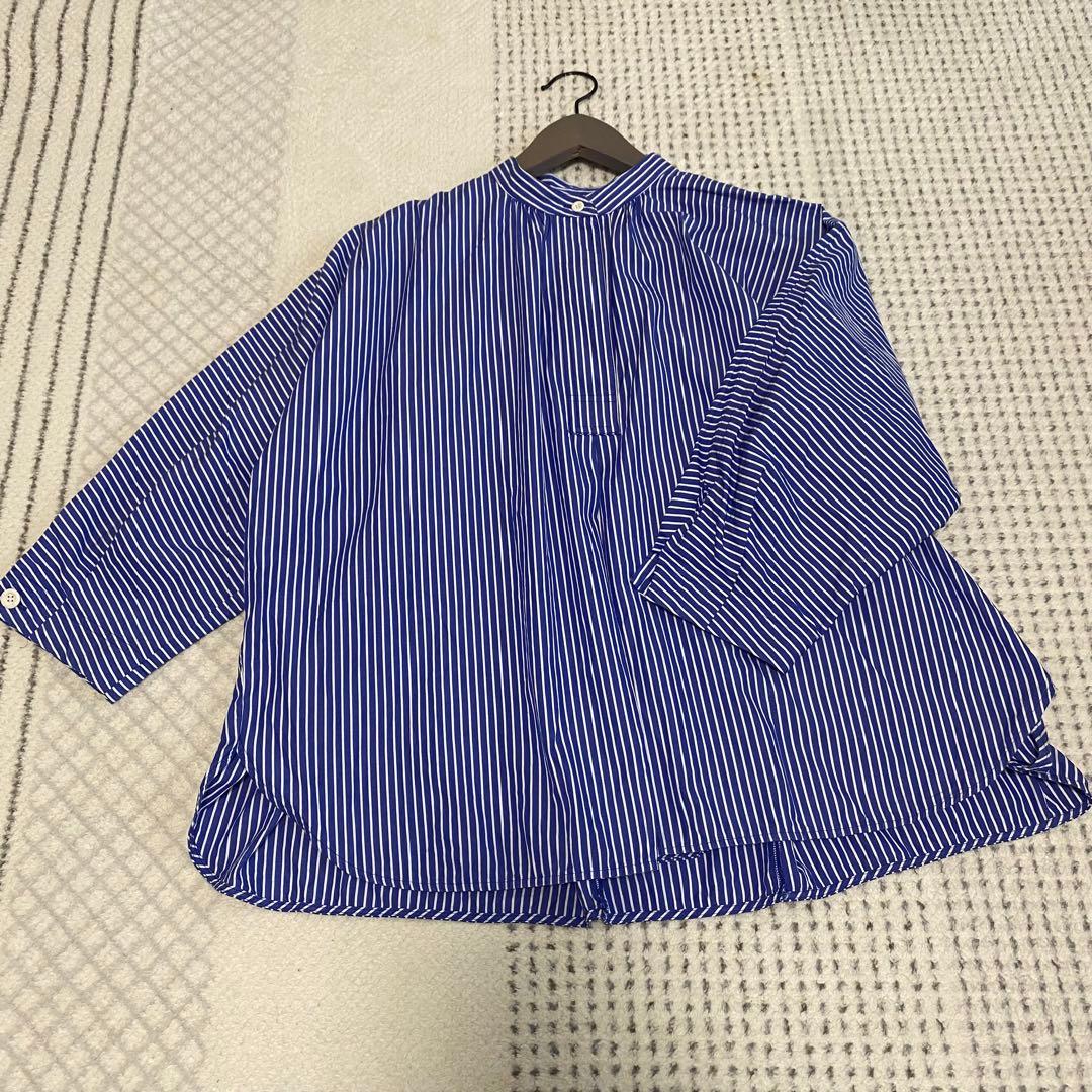 MT★★⭐︎様専用　マリンフランセラーズ　ストライプ　コットンタックブラウス7分袖 — image 2