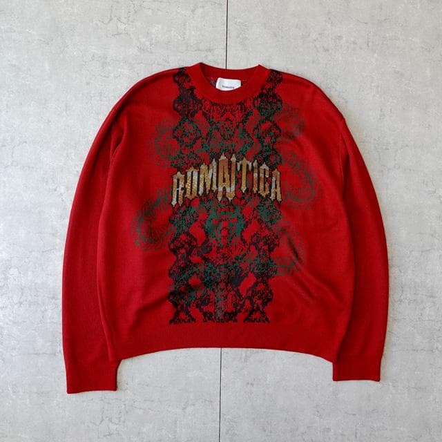【新品未使用タグ付】Iroquois / ジャガードニット RED — image 2