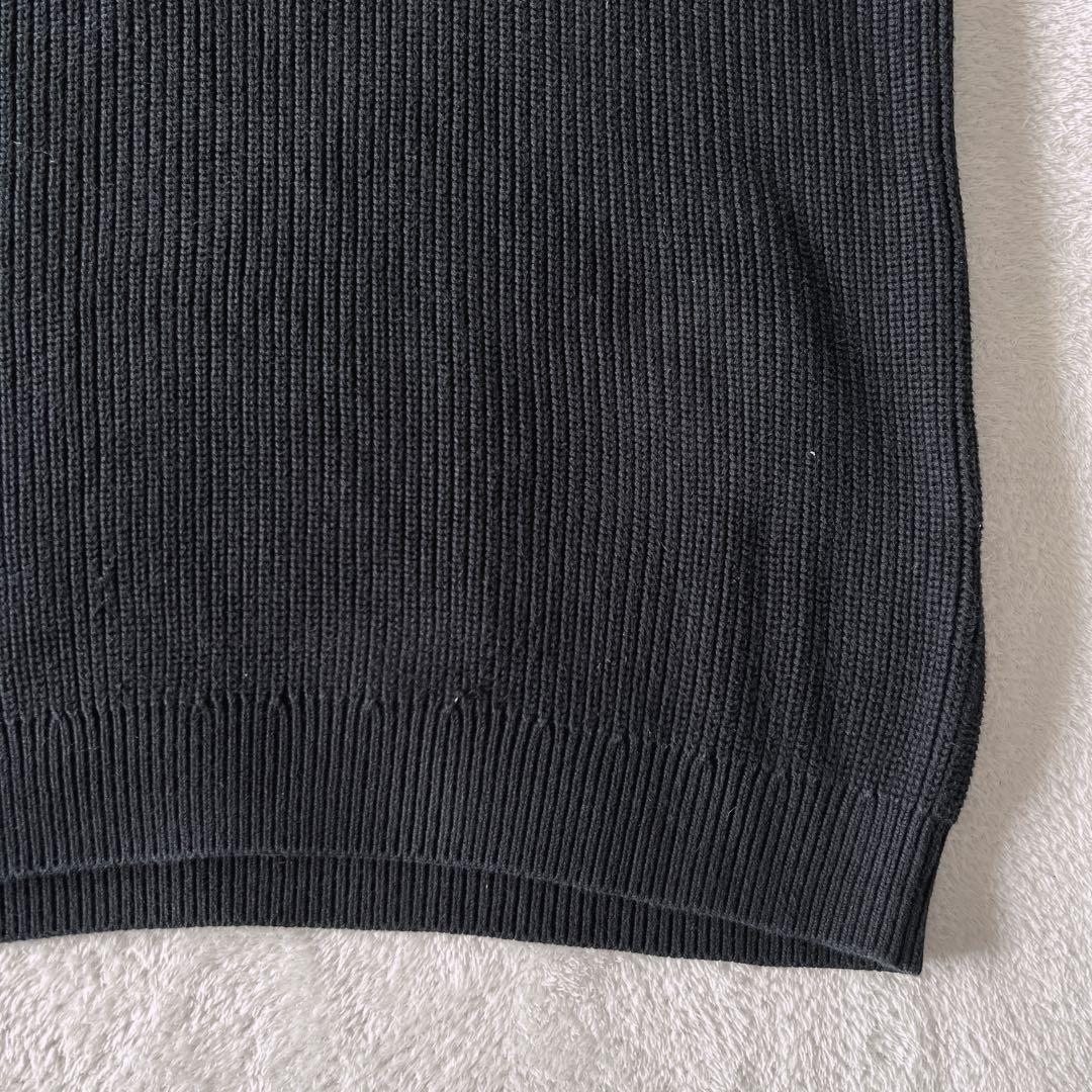 ビューティーアンドユース クルーネックニット オーバーサイズ 綿100 黒 XL — image 5