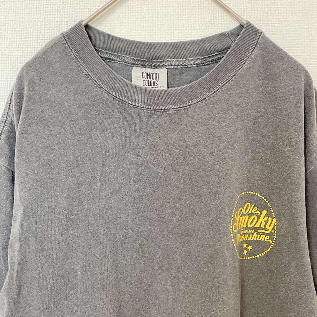 コンフォートカラーズ バックプリント 半袖 Tシャツ M 灰色 綿 カジュアル — image 2