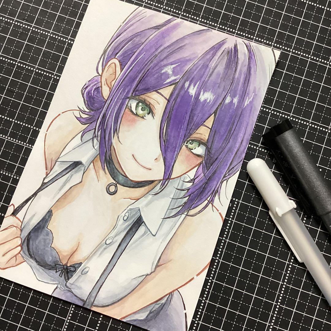 【匿名配送】手描きイラスト チェンソーマン レゼ — image 2
