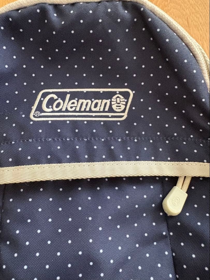 匿名発送　Coleman キッズサイズリュック　ネイビードット — image 2