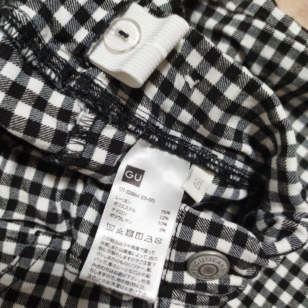 未使用品　GU　ストレッチチェックパンツ　150 — image 3