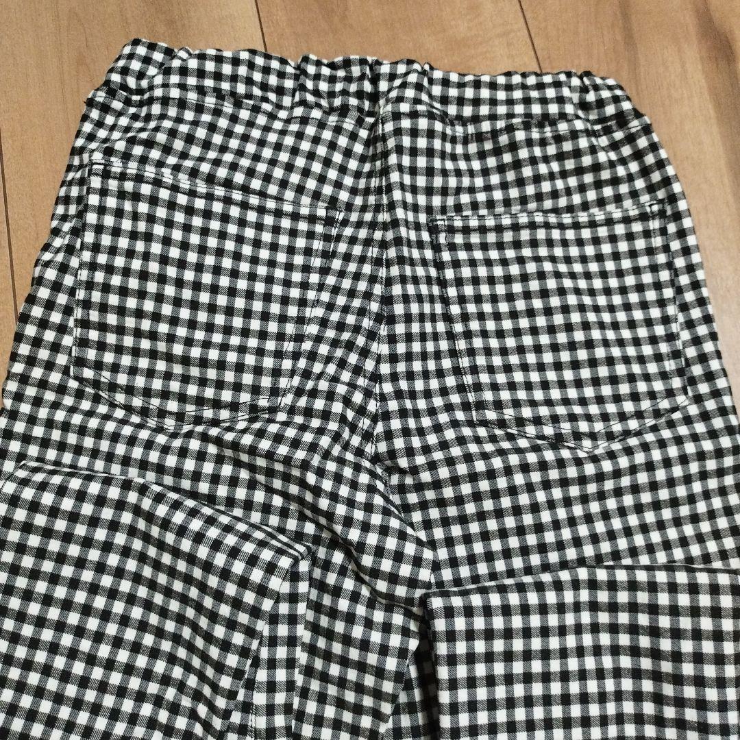 未使用品　GU　ストレッチチェックパンツ　150 — image 4