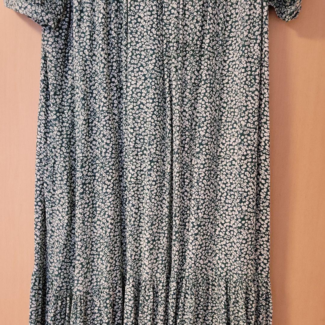 FREAK'S STORE 花柄 半袖 ロングワンピース グリーン M — image 3