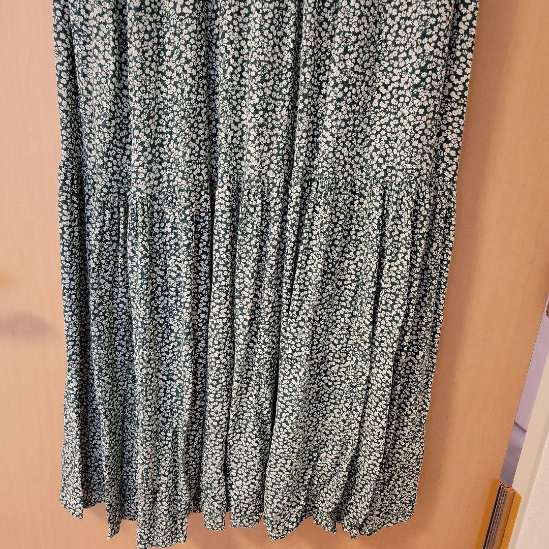 FREAK'S STORE 花柄 半袖 ロングワンピース グリーン M — image 4