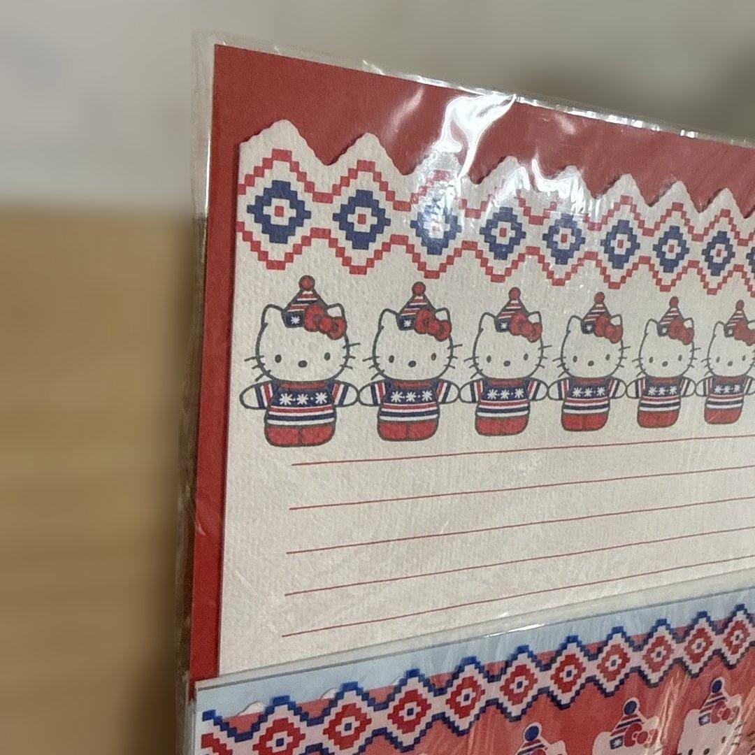 【当時物】Hello Kitty レターセット ノルディック柄 — image 4