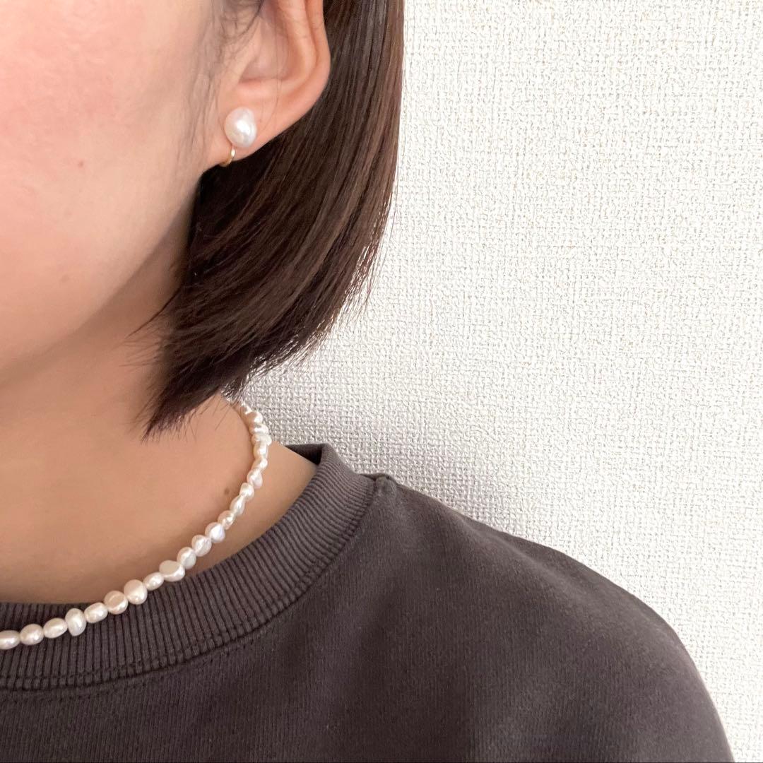 # 149 バロック淡水パールイヤリング — image 5