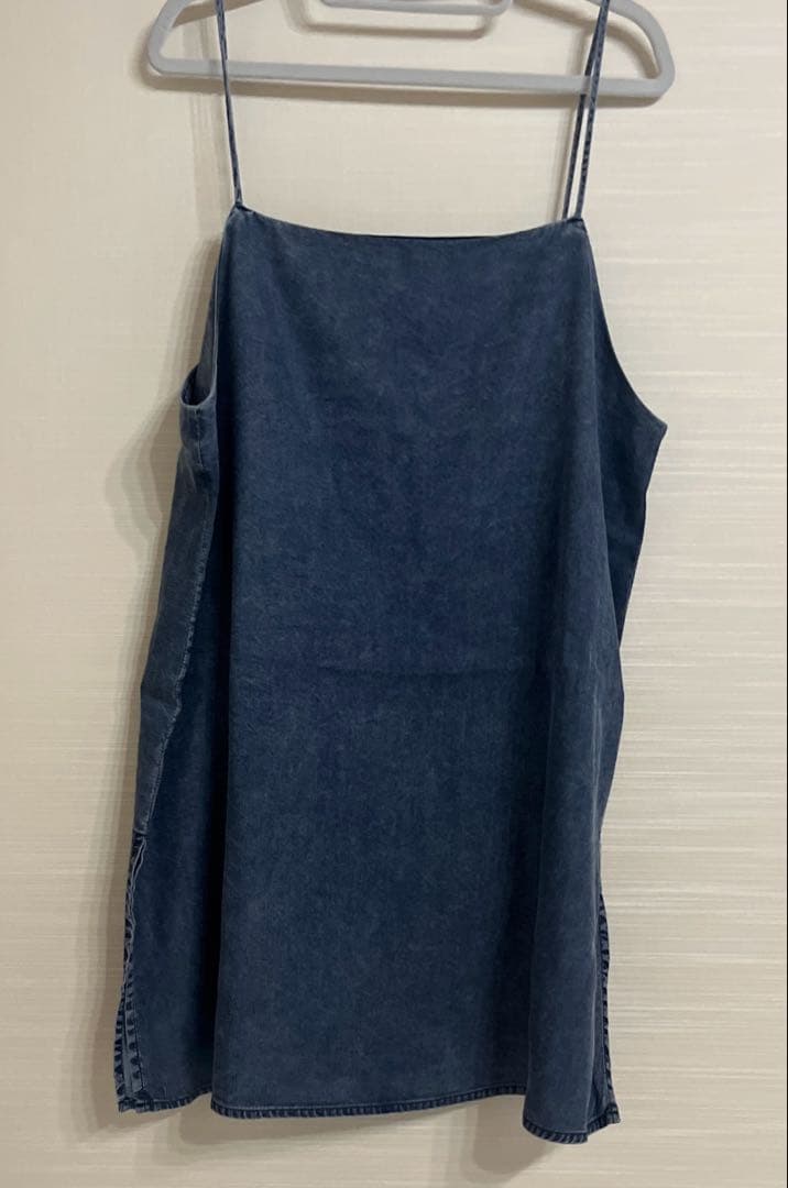新品、未使用　レプシィムテンセルデニムスクエアキャミ ブルー FREE — image 5
