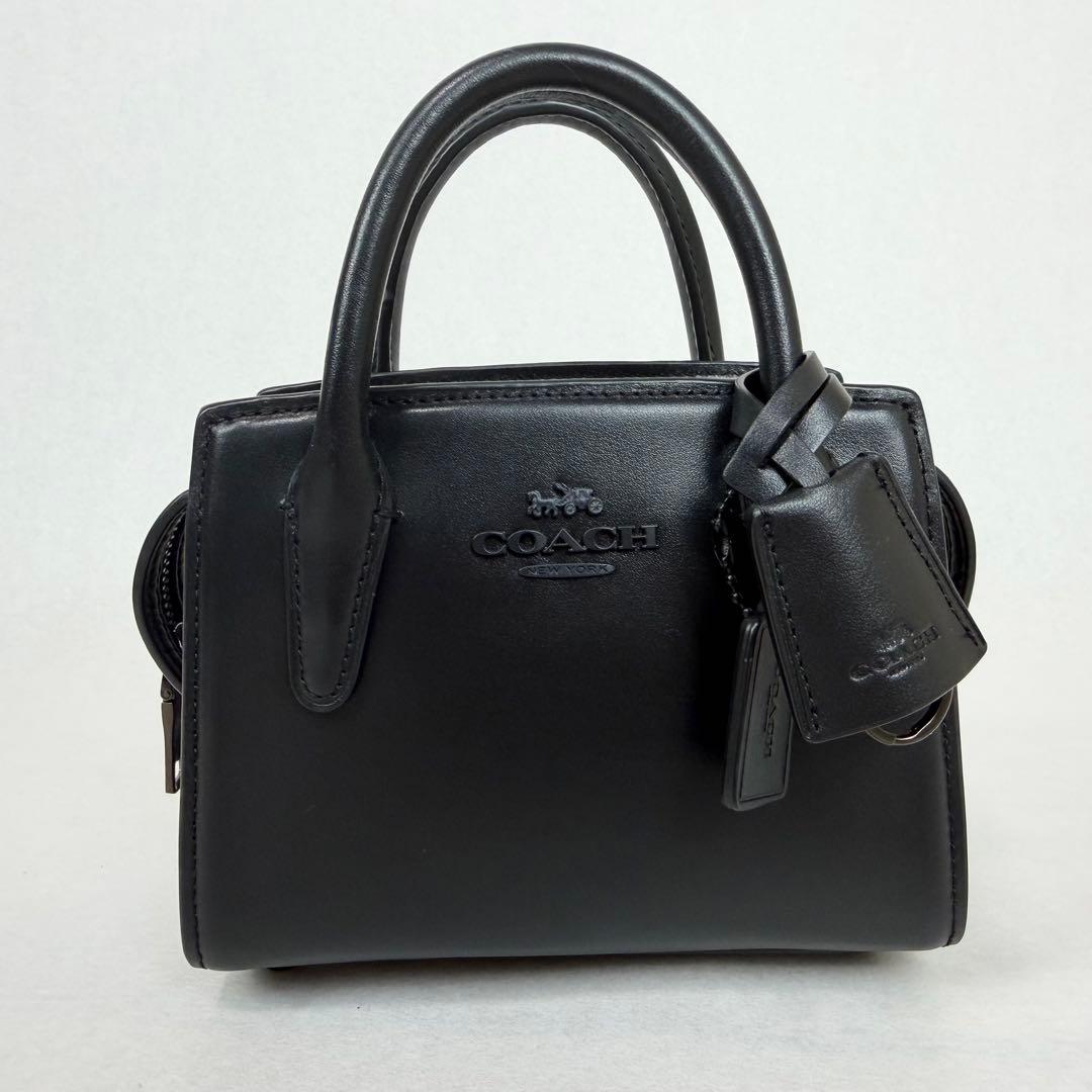 新品未使用 COACH コーチ ハンドバッグ ミニ クリル 2WAY ブラック — image 2