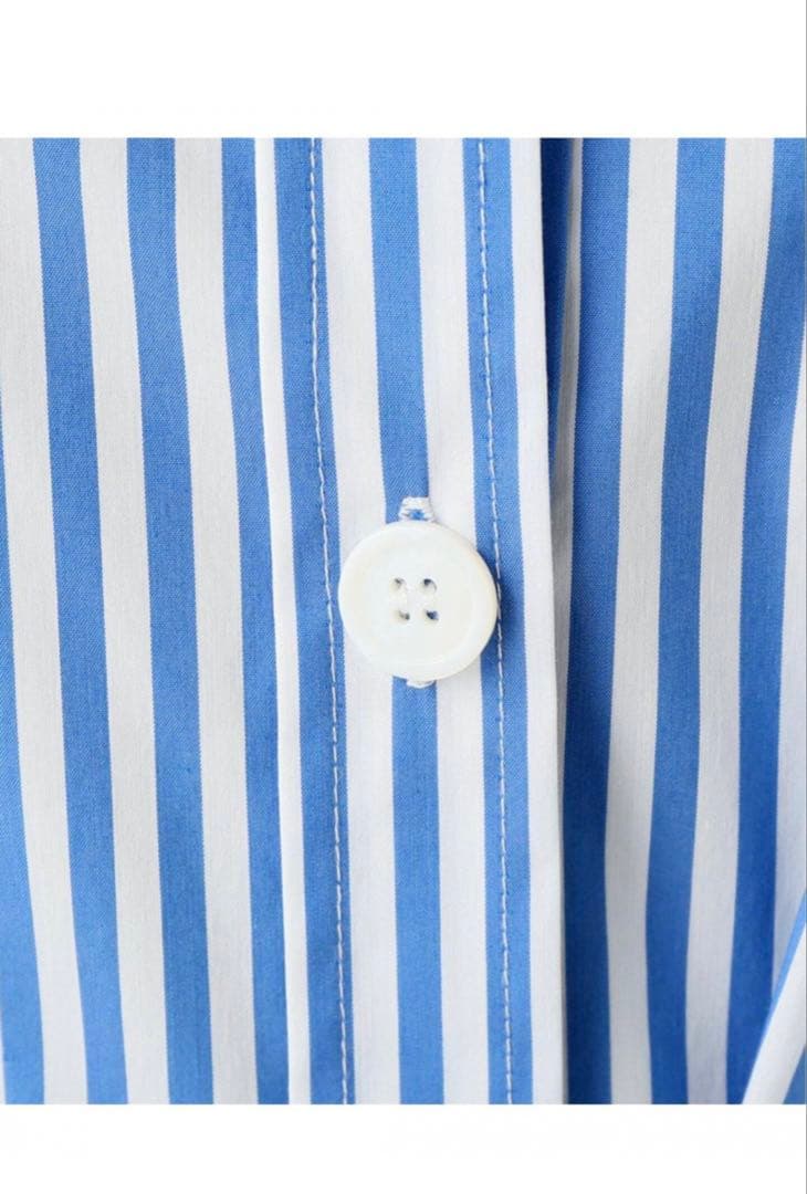 【ほぼ未使用品】NOBLE ストライプ柄 ロングシャツワンピース — image 4
