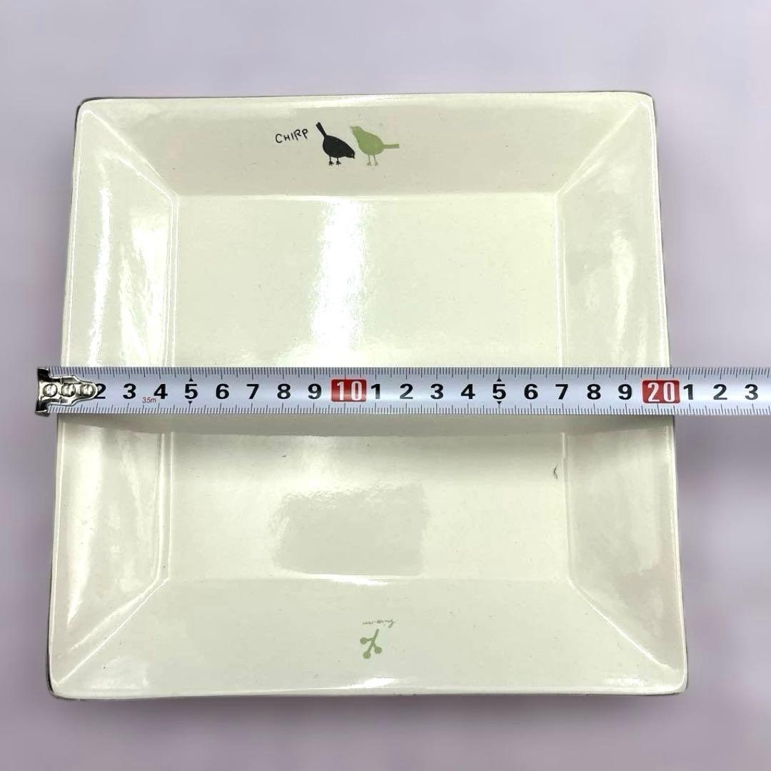 新古品 スクエアプレート 7枚セット 鳥柄 陶器 — image 3